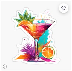 Splash Rainbow Cocktail Art 1