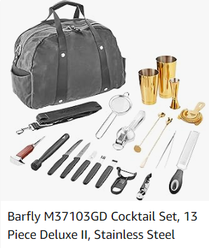 Barfly M37103Gd Cocktail Set, 13 Piece Deluxe Ii, Stainless Steel