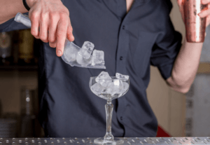 Bartender Selecting Ice