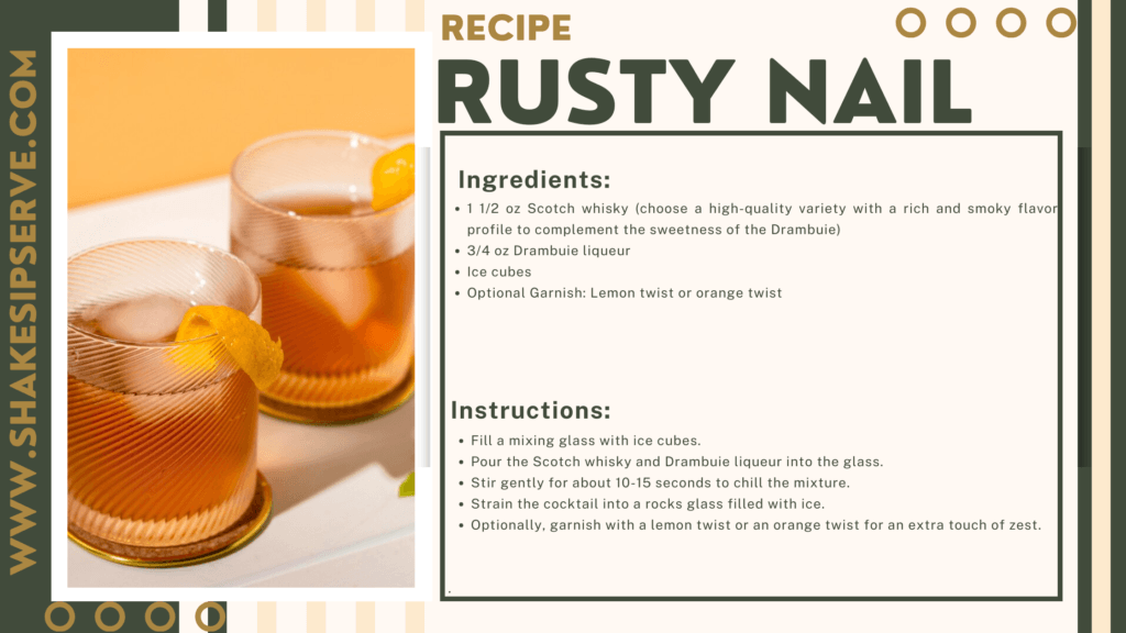 Rusty Nail Mixed Drink Recipe