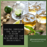 a group of glasses with ice and limes