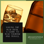 a glass of ice and a bottle of rum