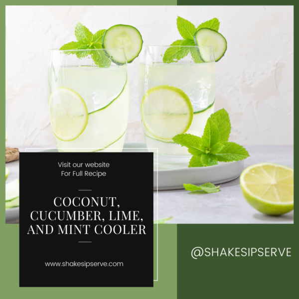 Refreshing Simplicity: The Coconut Cucumber Lime And Mint Cooler Mocktail