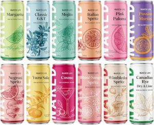 Naked Life Non-Alcoholic Cocktail Sampler- 12 Pack. Naked Life Non-Alcoholic Cocktail Sampler- 12 Pack, Featuring 12 Different Flavours.