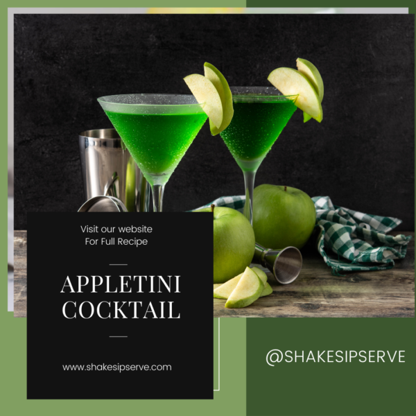 Easy Step By Step Appletini Cocktail Recipe