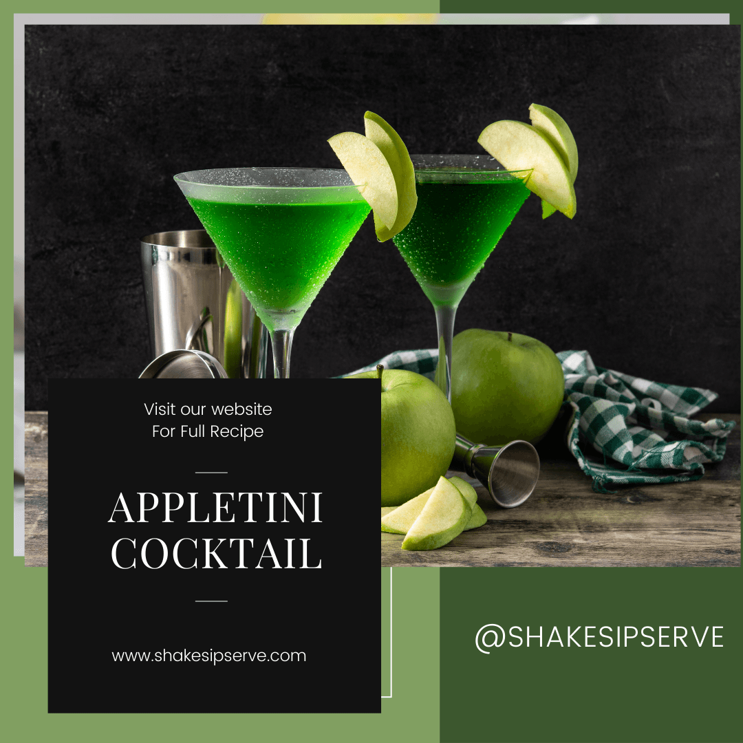 Easy Step By Step Appletini Cocktail Recipe