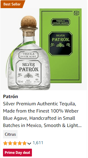 Patrón Silver Premium Authentic Tequila