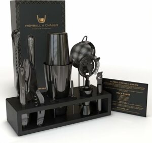 Black Plated Premium Bartender Kit 