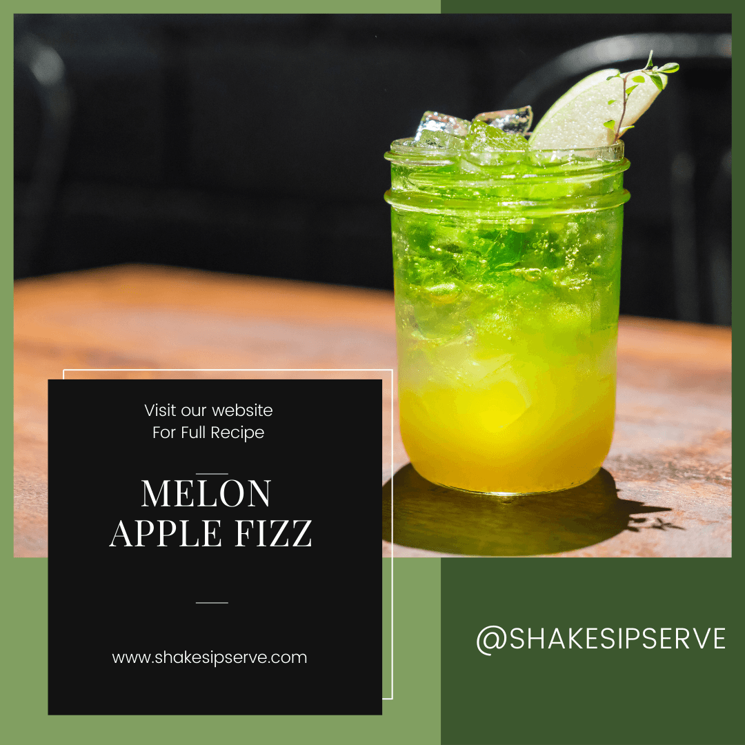 Melon Apple Fizz Cocktail