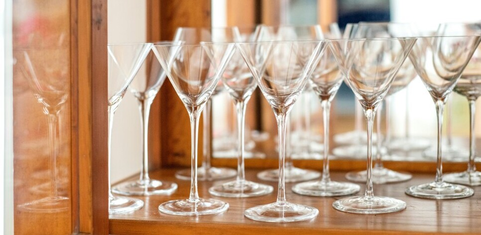 Vintage Christmas Cocktail Glasses
